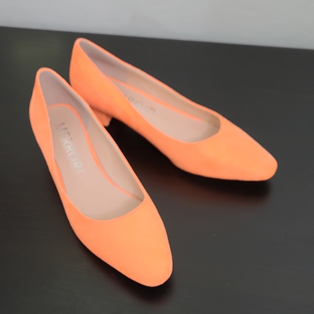 Merrori Women's Orange Pumps Beautiful Stylish Comfort Size 7.5